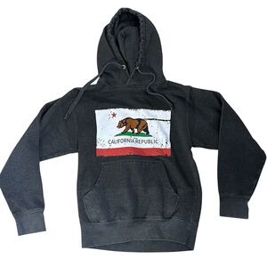 California republic hoodie dark washed grey size  XS